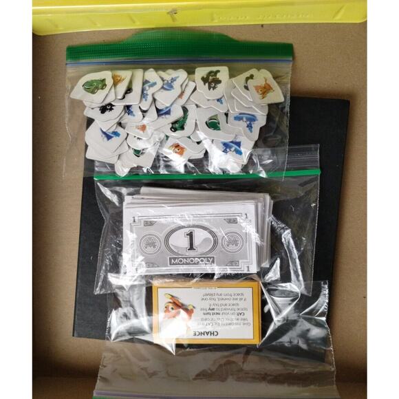 Hasbro Monopoly Junior Board Game - Good Condition - Clean - Missing 1 Chance - Picture 3 of 5